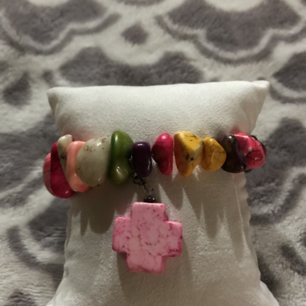 Multi Colored Cross bracelet